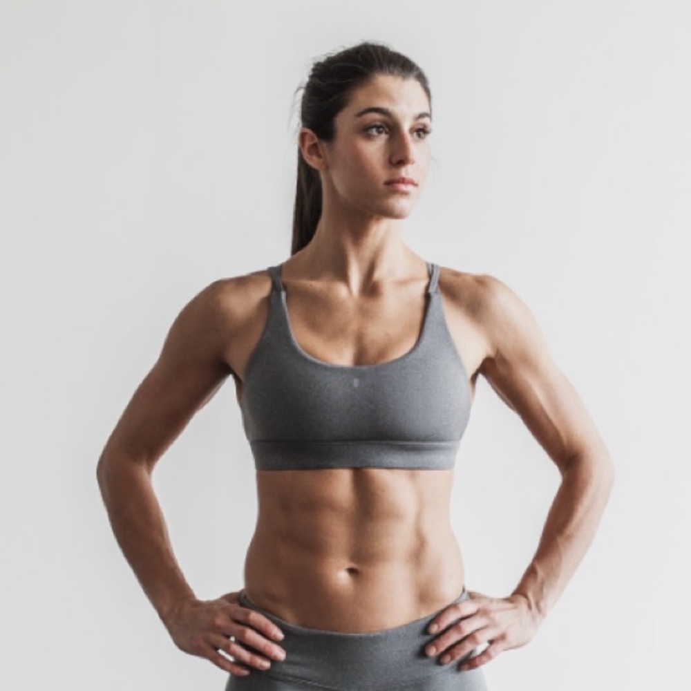 NOBULL SPORTS BRA LIGHT HEATHER GREY